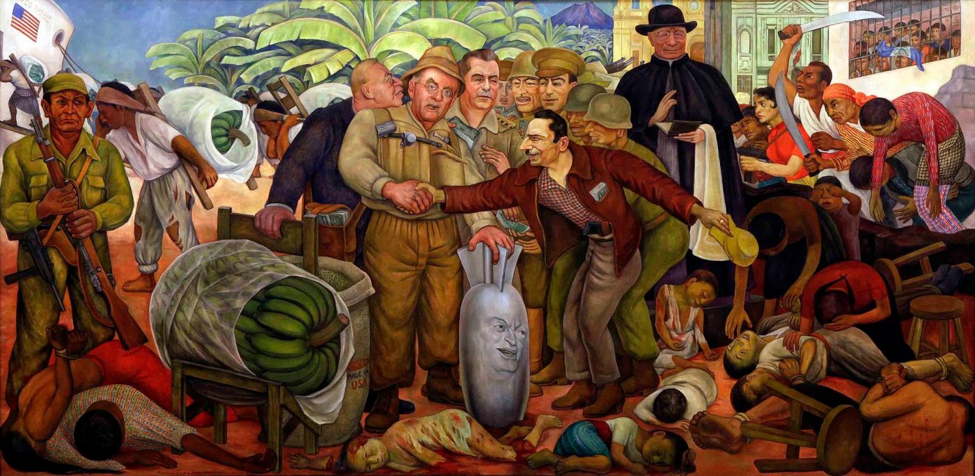 Painting by Diego Rivera, Gloriosa Victoria, 1954, Wikimedia Commons